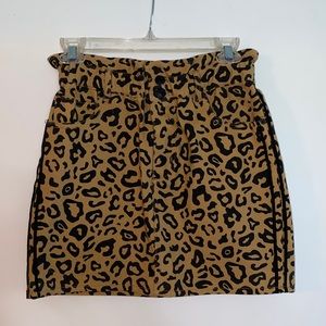 animal print mini skirt